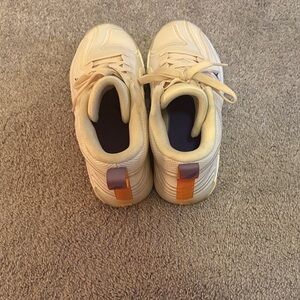 Jordan Cream and Orange Athletic Shoes